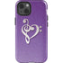 Purple Glitter Musical Heart iPhone 13 Impact Case