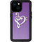 Purple Glitter Musical Heart iPhone 13 Mini Waterproof Case
