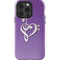 Purple Glitter Musical Heart iPhone 13 Pro Impact Case