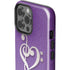 Purple Glitter Musical Heart iPhone 13 Pro Max Impact Case