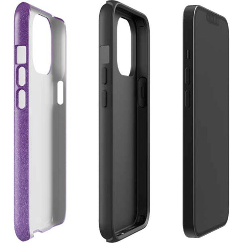 Purple Glitter Musical Heart iPhone 13 Pro Max Impact Case