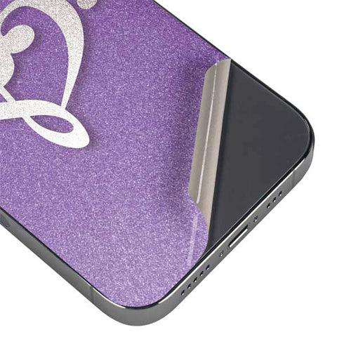 Purple Glitter Musical Heart iPhone 13 Pro Max Skin