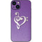 Purple Glitter Musical Heart iPhone 13 Skin