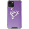 Purple Glitter Musical Heart iPhone 14 Clear Case