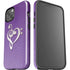 Purple Glitter Musical Heart iPhone 14 Impact Case