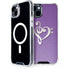 Purple Glitter Musical Heart iPhone 14 Plus MagSafe Case