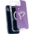 Purple Glitter Musical Heart iPhone 15 Plus MagSafe Case