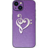 Purple Glitter Musical Heart iPhone 15 Plus Skin
