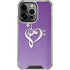 Purple Glitter Musical Heart iPhone 14 Pro Clear Case