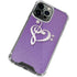 Purple Glitter Musical Heart iPhone 14 Pro Clear Case