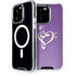 Purple Glitter Musical Heart iPhone 15 Pro MagSafe Case