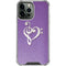 Purple Glitter Musical Heart iPhone 14 Pro Max Clear Case