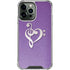 Purple Glitter Musical Heart iPhone 14 Pro Max Clear Case