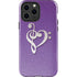 Purple Glitter Musical Heart iPhone 15 Pro Max Impact Case