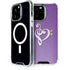 Purple Glitter Musical Heart iPhone 15 Pro Max MagSafe Case