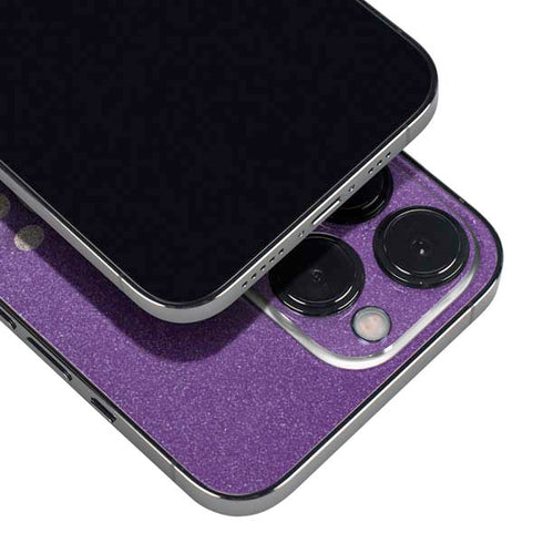 Purple Glitter Musical Heart iPhone 14 Pro Max Skin