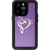 Purple Glitter Musical Heart iPhone 14 Pro Waterproof Case