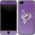 Purple Glitter Musical Heart iPhone 7 Plus Skin
