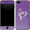 Purple Glitter Musical Heart iPhone 8 Plus Skin
