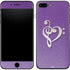 Purple Glitter Musical Heart iPhone 8 Plus Skin