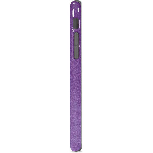 Purple Glitter Musical Heart iPhone 8 Pro Case