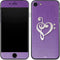 Purple Glitter Musical Heart iPhone 8 Skin