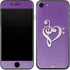 Purple Glitter Musical Heart iPhone SE (2nd & 3rd Gen) Skin
