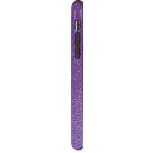 Purple Glitter Musical Heart iPhone X Pro Case