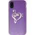 Purple Glitter Musical Heart iPhone XR Pro Case