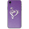 Purple Glitter Musical Heart iPhone XR Skin