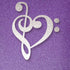 Purple Glitter Musical Heart iPhone XR Skin
