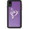 Purple Glitter Musical Heart iPhone XR Waterproof Case