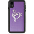 Purple Glitter Musical Heart iPhone XR Waterproof Case