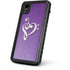 Purple Glitter Musical Heart iPhone XR Waterproof Case