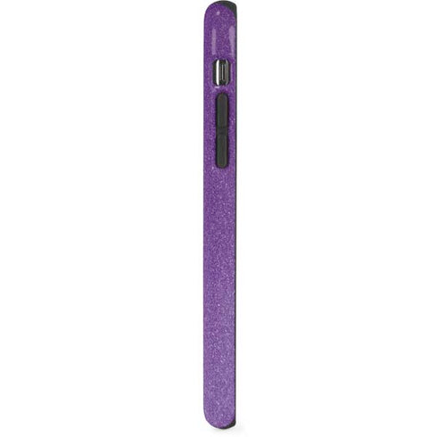 Purple Glitter Musical Heart iPhone XS Pro Case