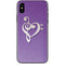 Purple Glitter Musical Heart iPhone XS Skin