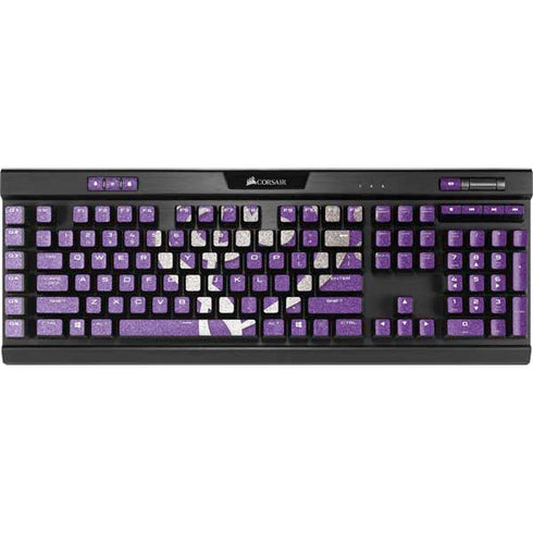 Purple Glitter Musical Heart K95 RGB PLATINUM Mechanical Gaming Keyboard Skin