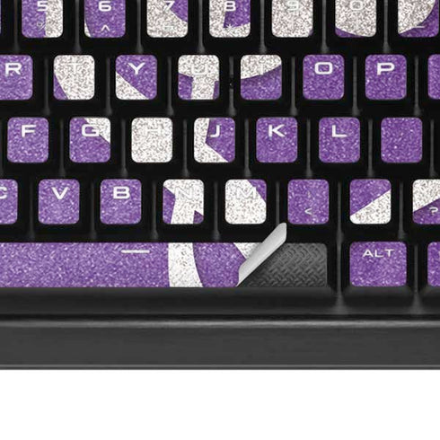 Purple Glitter Musical Heart K95 RGB PLATINUM Mechanical Gaming Keyboard Skin