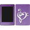 Purple Glitter Musical Heart Amazon Kindle Skin