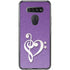 Purple Glitter Musical Heart LG K51/Q51 Clear Case