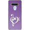 Purple Glitter Musical Heart LG Stylo 6 Clear Case