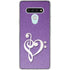 Purple Glitter Musical Heart LG Stylo 6 Clear Case