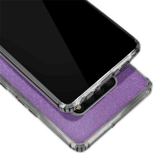 Purple Glitter Musical Heart LG Stylo 6 Clear Case
