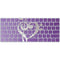 Purple Glitter Musical Heart Magic Keyboard Skin