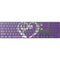Purple Glitter Musical Heart Magic Keyboard with Numeric Keypad Skin