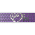 Purple Glitter Musical Heart Magic Keyboard with Numeric Keypad Skin