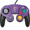Purple Glitter Musical Heart Nintendo GameCube Controller Skin