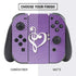 Purple Glitter Musical Heart Nintendo Switch Bundle Skin