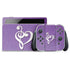 Purple Glitter Musical Heart Nintendo Switch OLED (2021) Skin