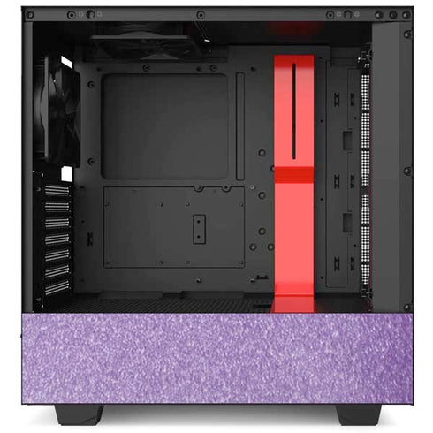 Purple Glitter Musical Heart NZXT H510 Compact ATX Mid-Tower Case Skin